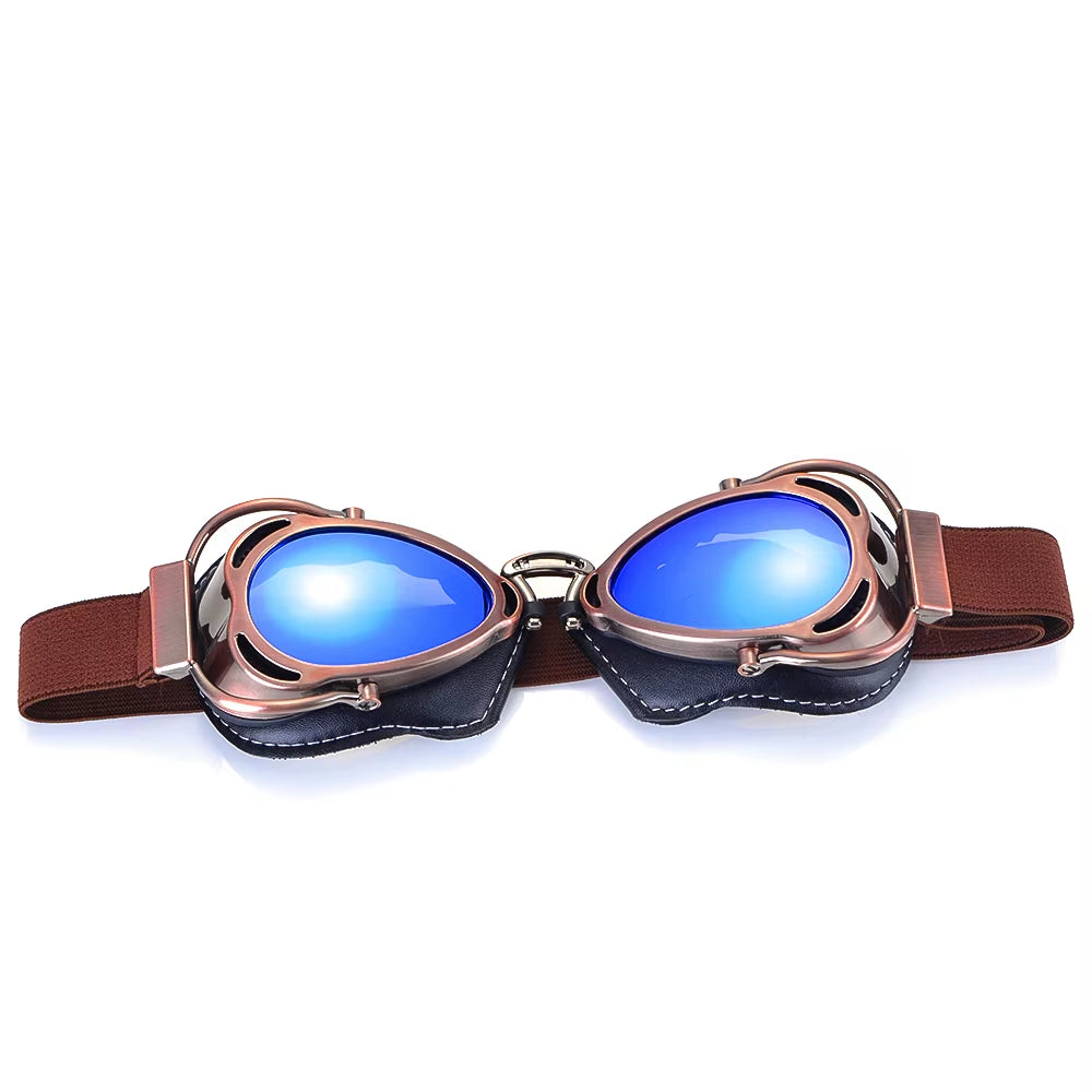 Motorcycle Vintage Old School Retro Goggles Helmet Glasses Sunglasses for Sport Racing off Road Pilot Cycling Eye Ware