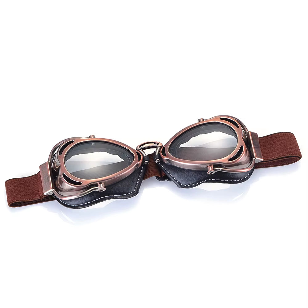 Motorcycle Vintage Old School Retro Goggles Helmet Glasses Sunglasses for Sport Racing off Road Pilot Cycling Eye Ware
