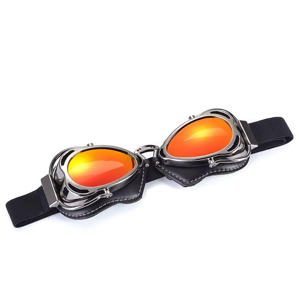Motorcycle Vintage Old School Retro Goggles Helmet Glasses Sunglasses for Sport Racing off Road Pilot Cycling Eye Ware