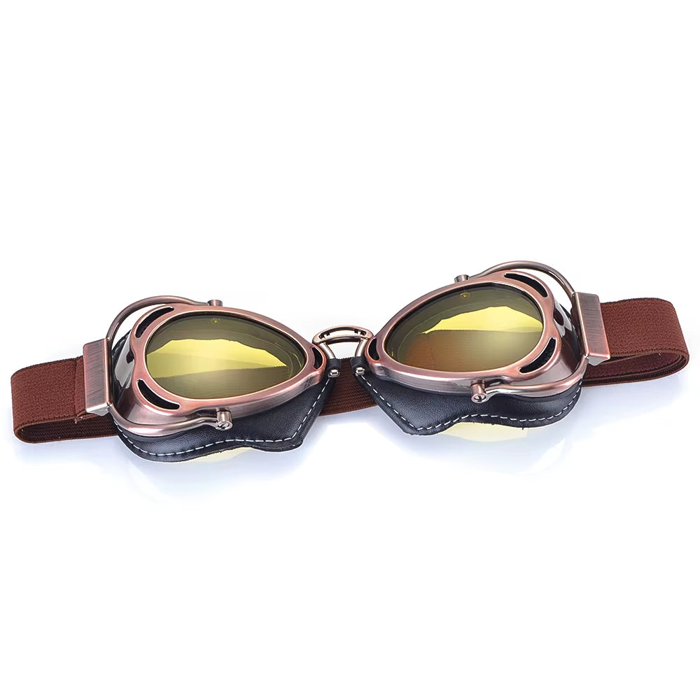 Motorcycle Vintage Old School Retro Goggles Helmet Glasses Sunglasses for Sport Racing off Road Pilot Cycling Eye Ware