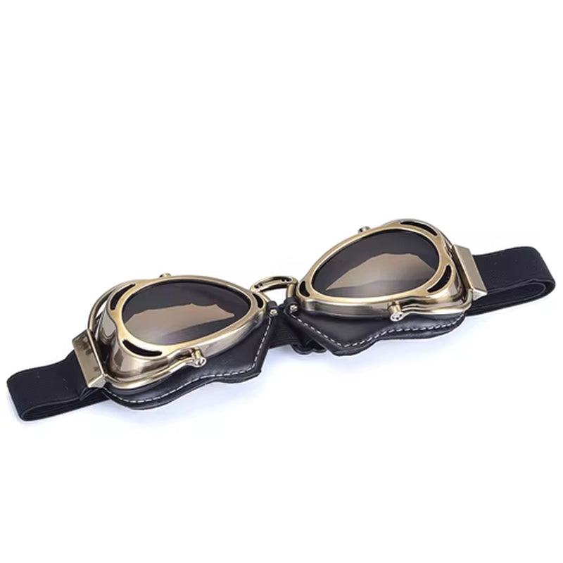 Motorcycle Vintage Old School Retro Goggles Helmet Glasses Sunglasses for Sport Racing off Road Pilot Cycling Eye Ware