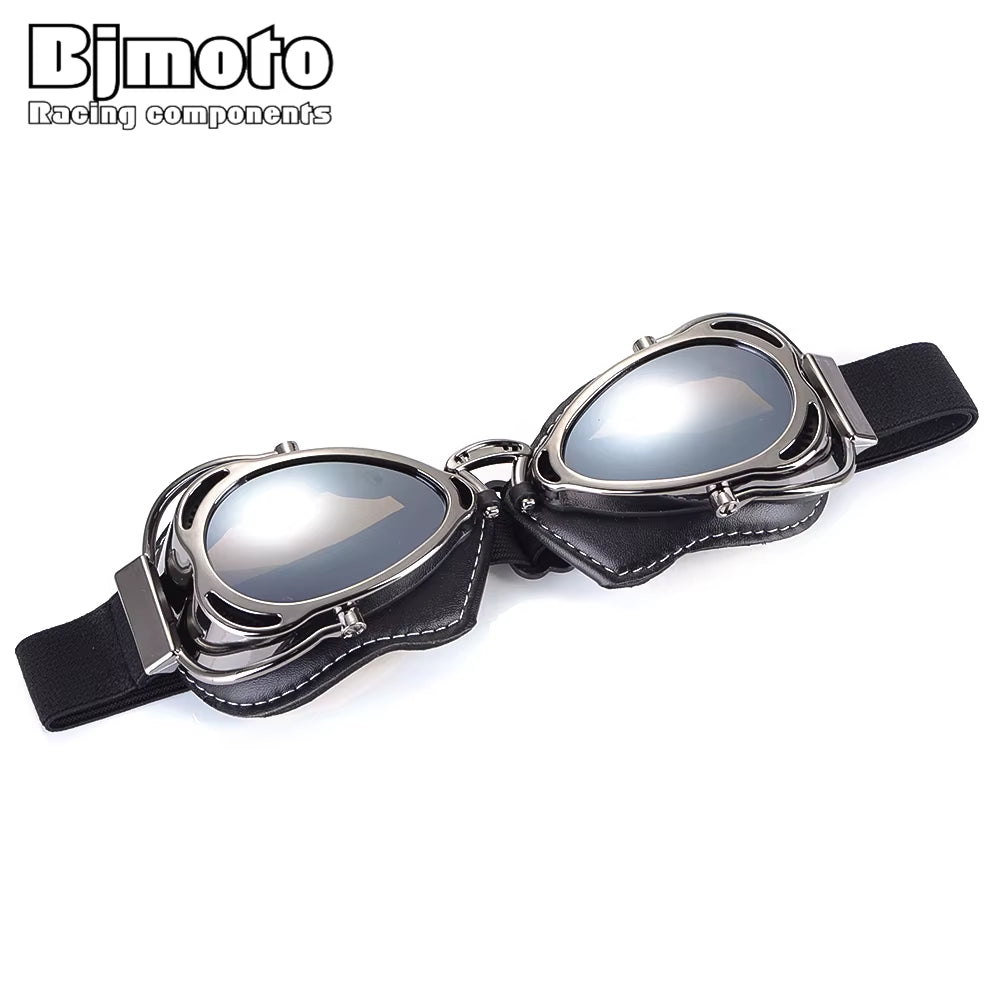 Motorcycle Vintage Old School Retro Goggles Helmet Glasses Sunglasses for Sport Racing off Road Pilot Cycling Eye Ware