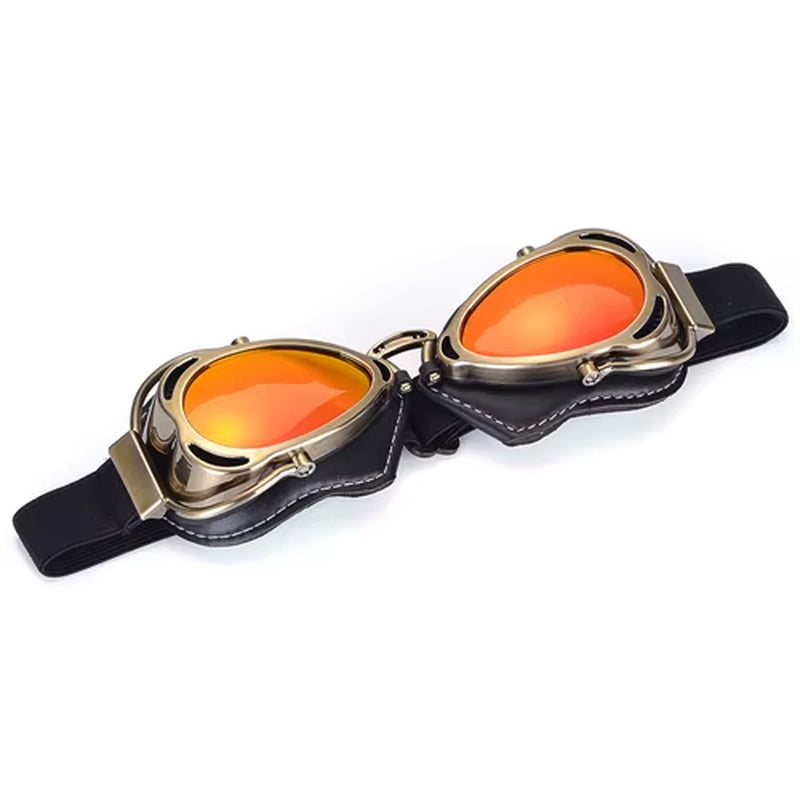 Motorcycle Vintage Old School Retro Goggles Helmet Glasses Sunglasses for Sport Racing off Road Pilot Cycling Eye Ware