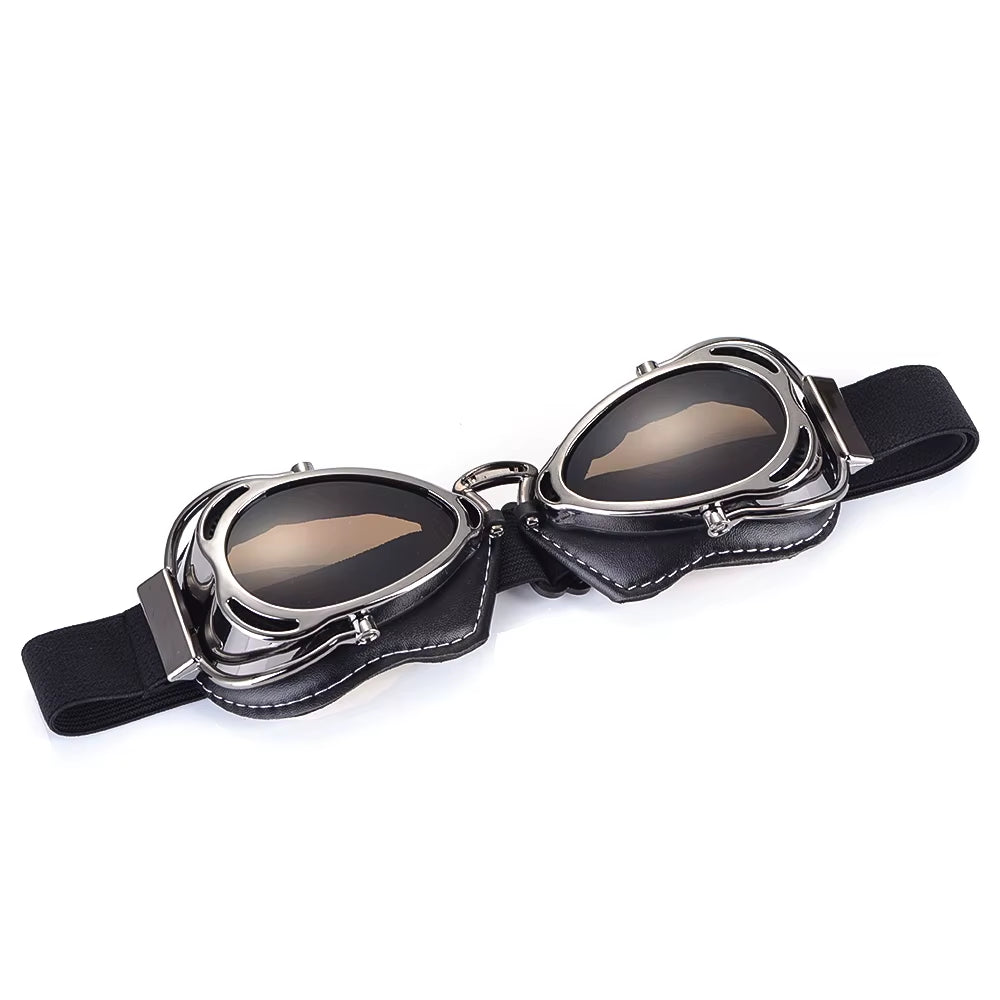Motorcycle Vintage Old School Retro Goggles Helmet Glasses Sunglasses for Sport Racing off Road Pilot Cycling Eye Ware