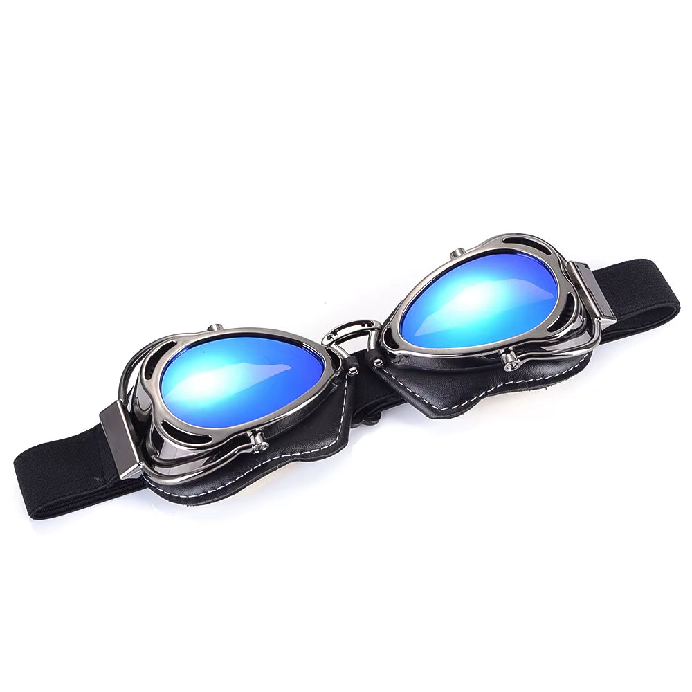 Motorcycle Vintage Old School Retro Goggles Helmet Glasses Sunglasses for Sport Racing off Road Pilot Cycling Eye Ware