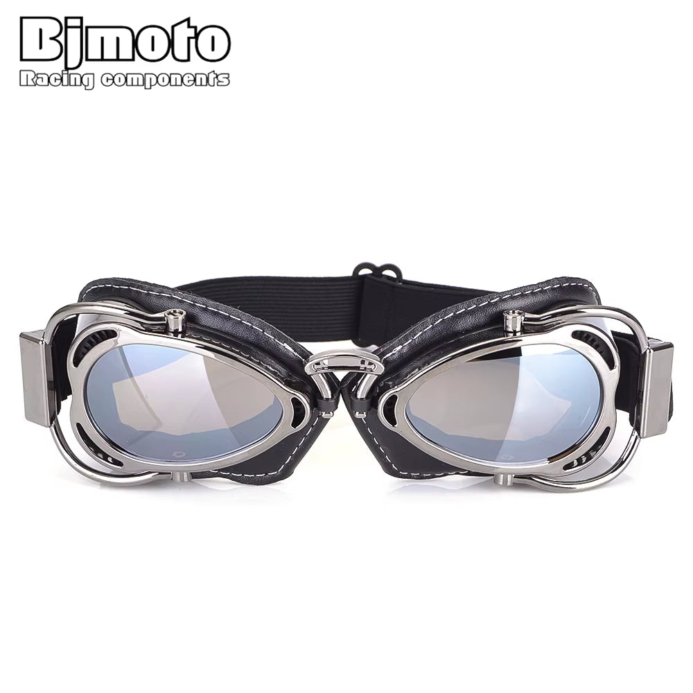 Motorcycle Vintage Old School Retro Goggles Helmet Glasses Sunglasses for Sport Racing off Road Pilot Cycling Eye Ware