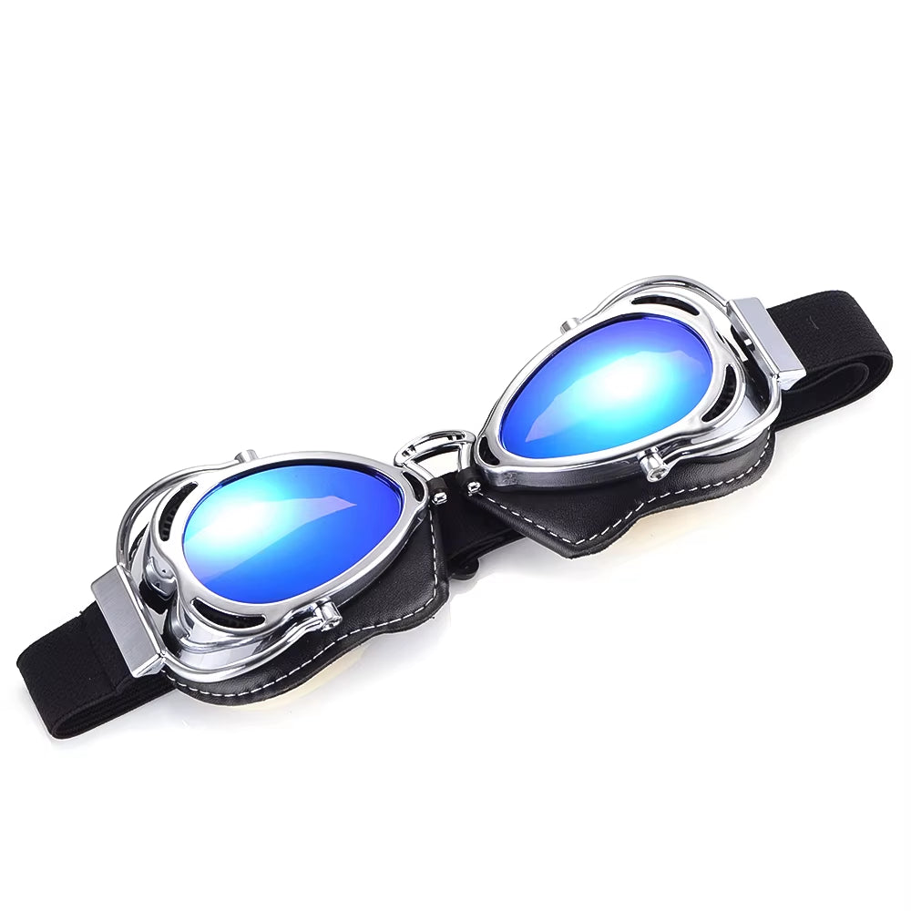 Motorcycle Vintage Old School Retro Goggles Helmet Glasses Sunglasses for Sport Racing off Road Pilot Cycling Eye Ware