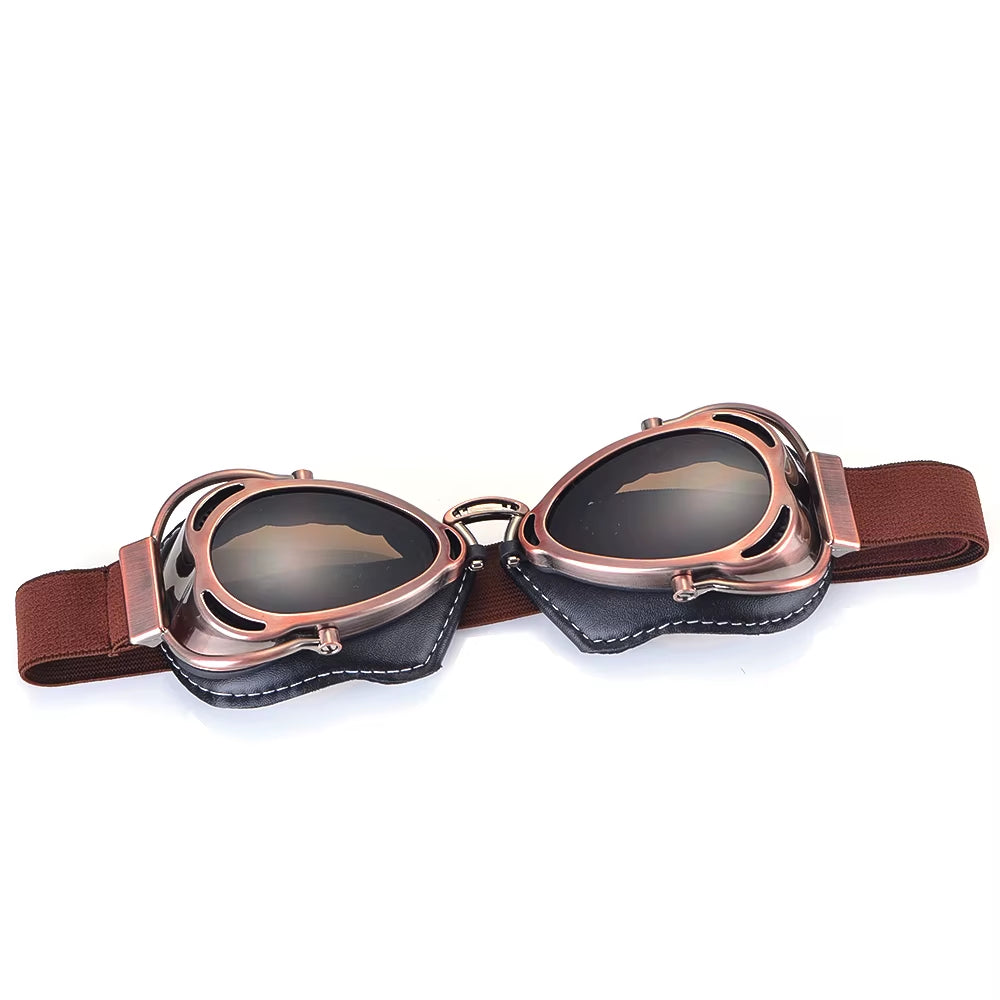 Motorcycle Vintage Old School Retro Goggles Helmet Glasses Sunglasses for Sport Racing off Road Pilot Cycling Eye Ware
