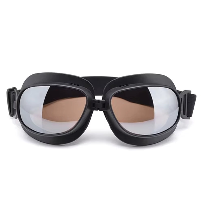 BJMOTO Motorcycle Glasses Goggles Helmet Pilot Scooter Retro Moto Outdoor Dirt Bike Riding Sunglasses Motocross Goggles Off-Road