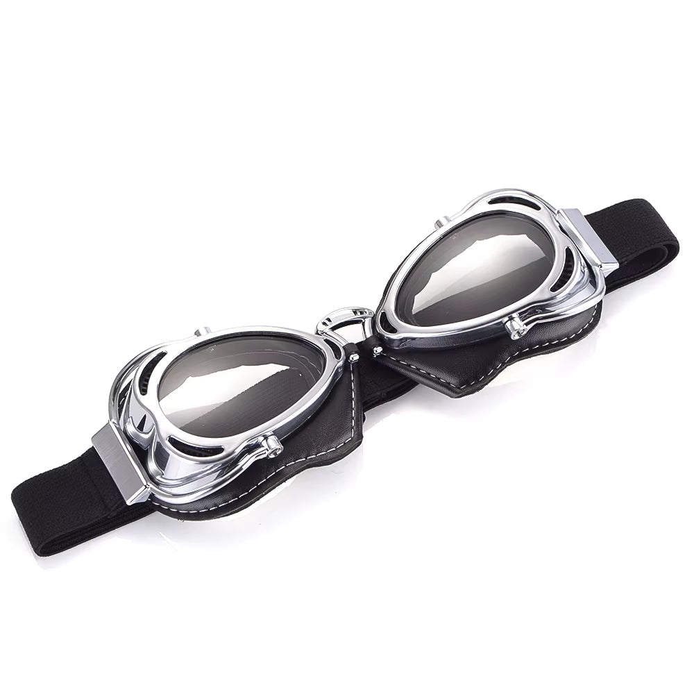 Motorcycle Vintage Old School Retro Goggles Helmet Glasses Sunglasses for Sport Racing off Road Pilot Cycling Eye Ware