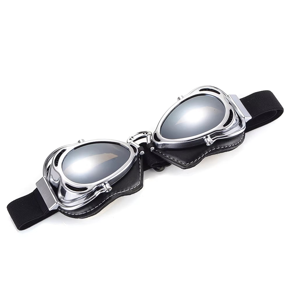 Motorcycle Vintage Old School Retro Goggles Helmet Glasses Sunglasses for Sport Racing off Road Pilot Cycling Eye Ware