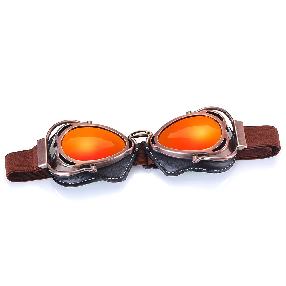 Motorcycle Vintage Old School Retro Goggles Helmet Glasses Sunglasses for Sport Racing off Road Pilot Cycling Eye Ware