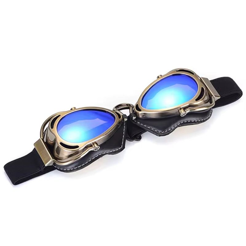 Motorcycle Vintage Old School Retro Goggles Helmet Glasses Sunglasses for Sport Racing off Road Pilot Cycling Eye Ware