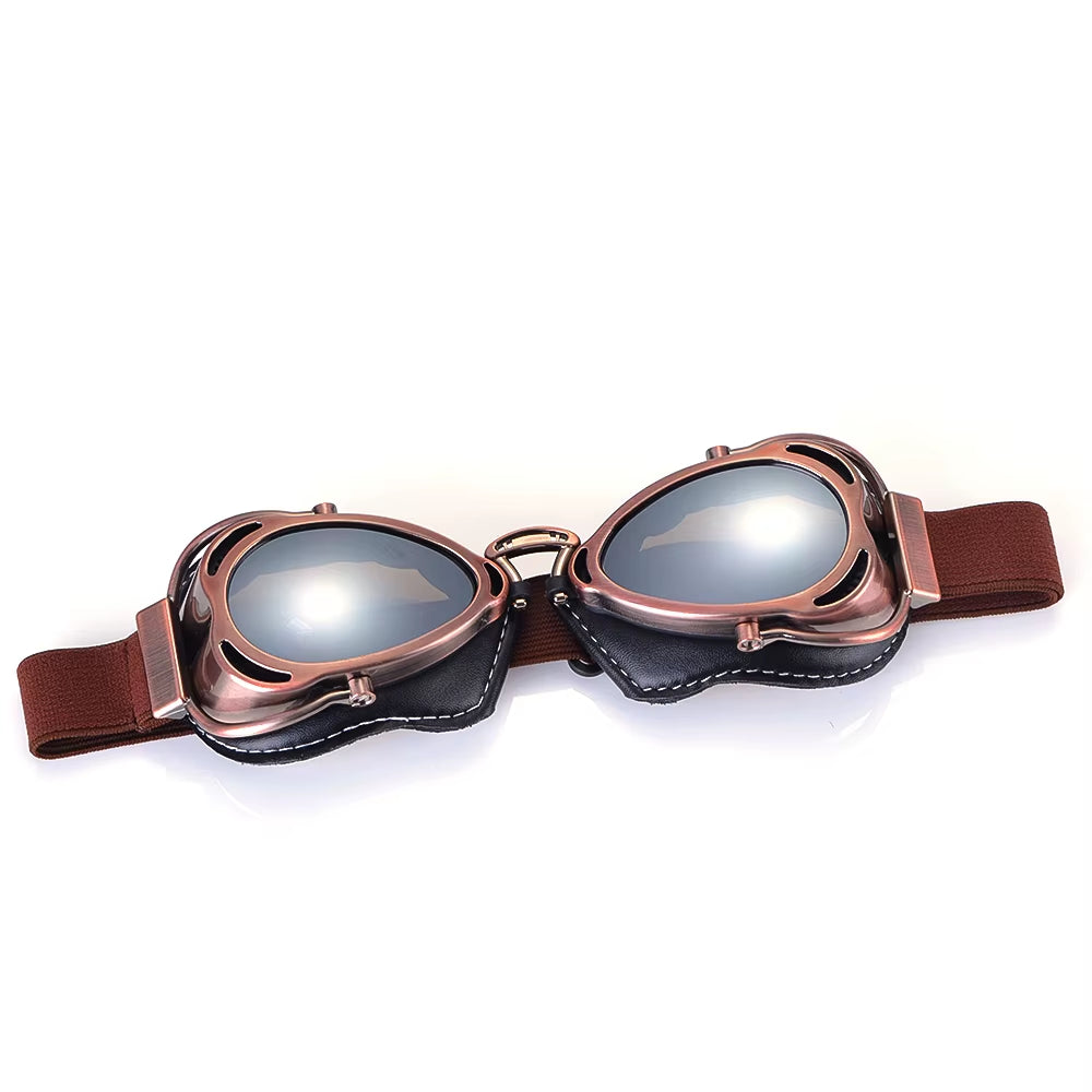 Motorcycle Vintage Old School Retro Goggles Helmet Glasses Sunglasses for Sport Racing off Road Pilot Cycling Eye Ware